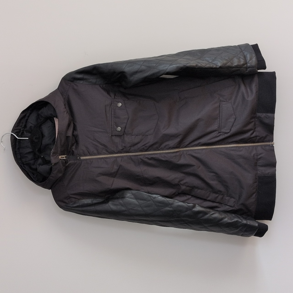Burton The White Collection Maverick Snowboard Jacket Quilted Leather Sleeves M